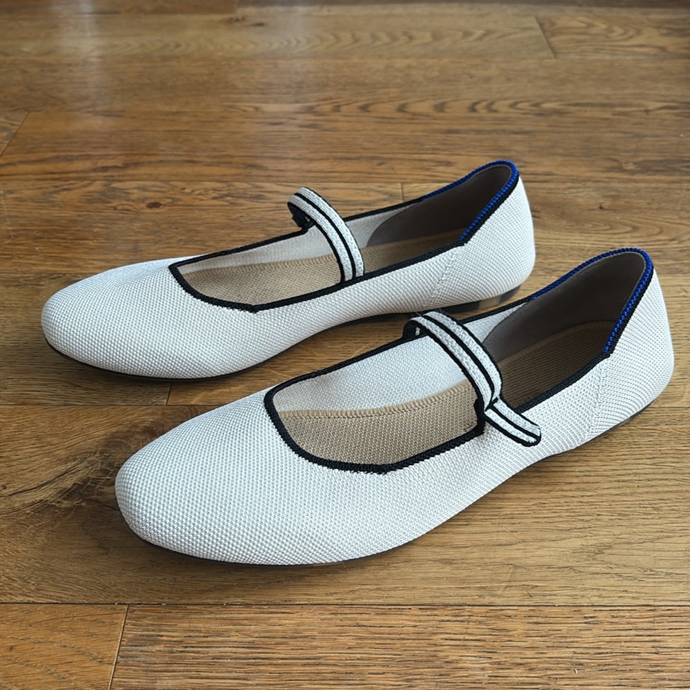 NWOT • Rothy’s Square Mary Jane • Gardenia (cream) • Sz 11